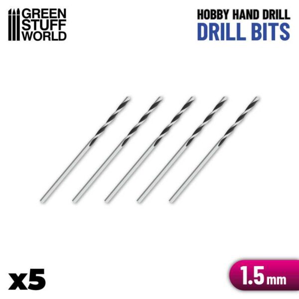 Drill bits 5 x 1,5mm για Τρυπάνι Μοντελισμού Χειρός