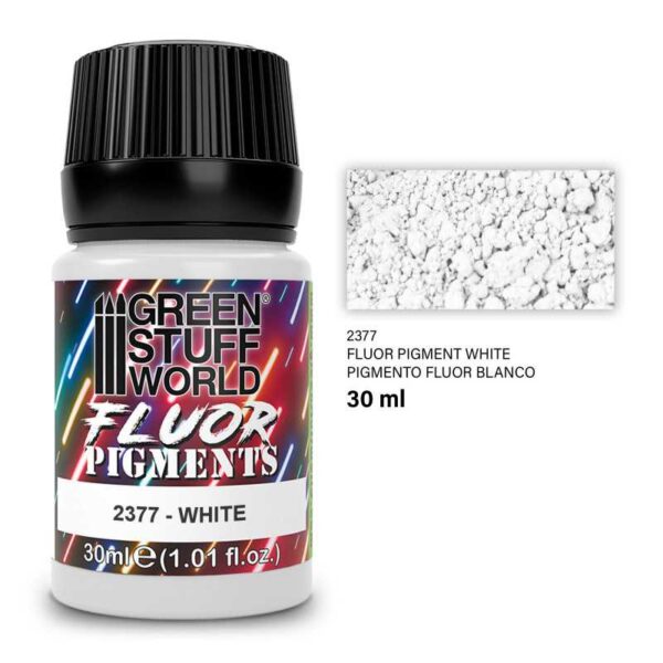 Pigment FLUOR WHITE 30ml - Φθορίζουσα Χρωστική σε Σκόνη (Λευκό) 30ml