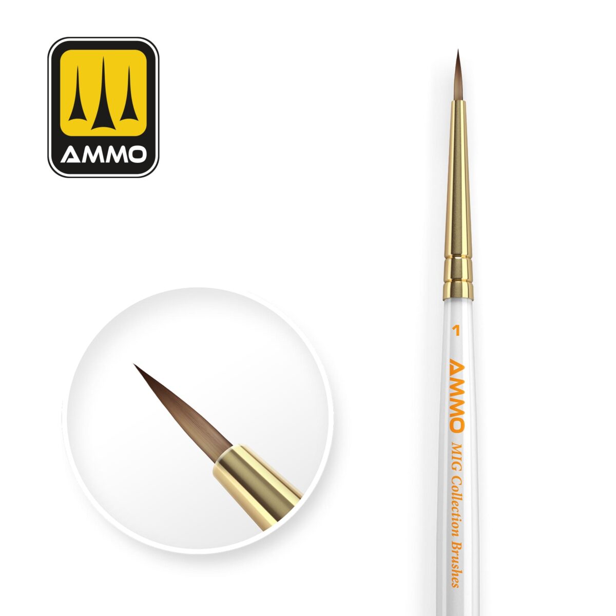 AMMO MIG Collection Brushes Conical Ø1