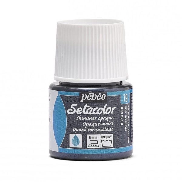 SETACOLOR SHIMMER OPAQUE PEBEO - JET BLACK (45ml)